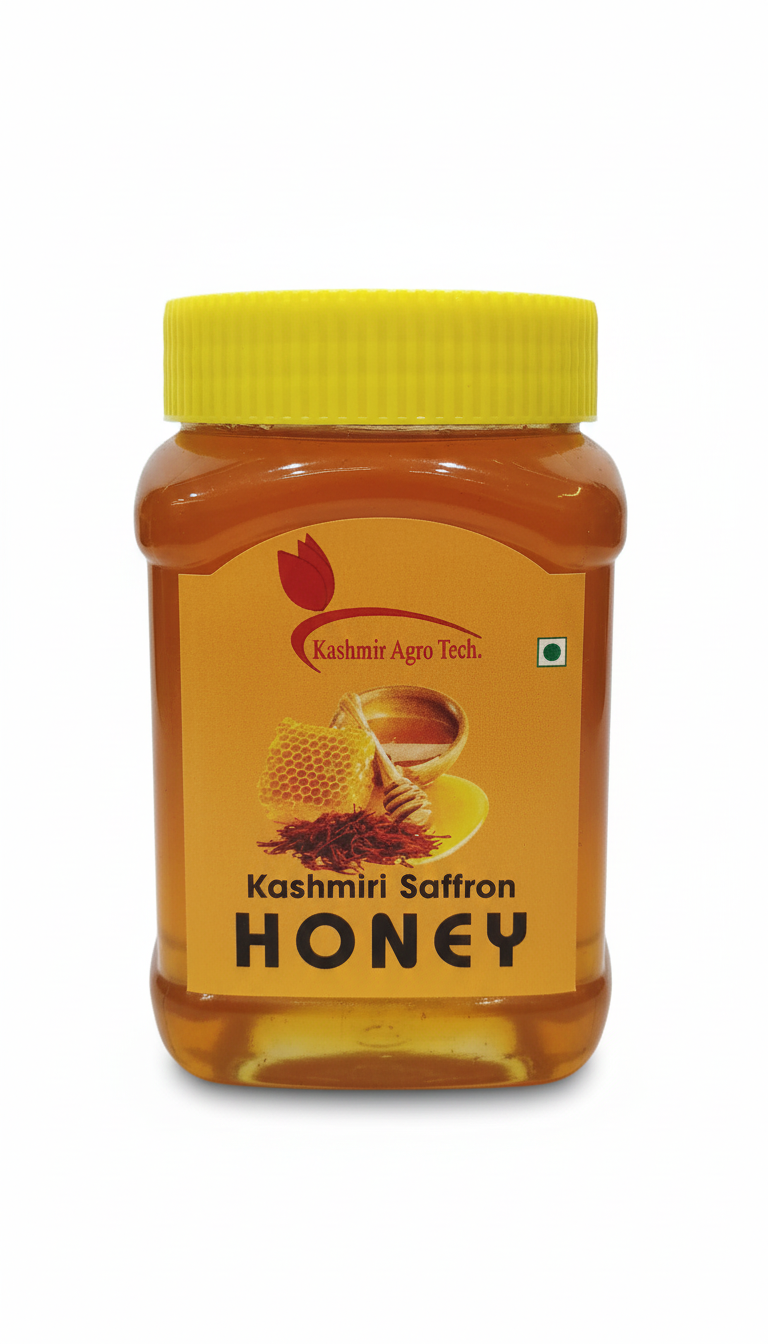 Kashmiri Saffron Honey - Honey infused with premium saffron - Premium quality dry fruits from Kashmir